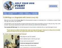 Tablet Screenshot of helpyourdogfightcancer.com